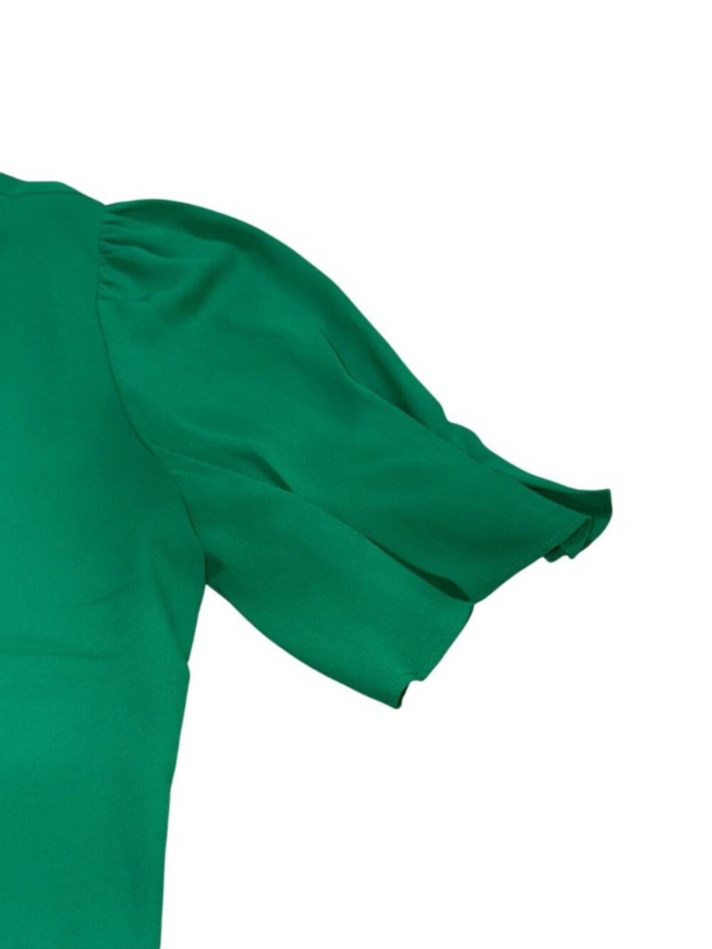 Express Kelly Green Flutter Sleeve Blouse Top Medium - Picture 5 of 6
